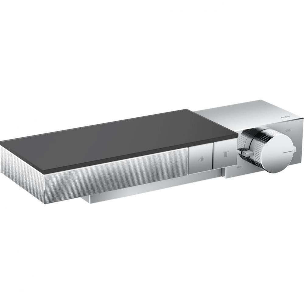 AXOR Edge Thermostatic Trim for Exposed Installation for 2 Functions - Diamond Cut in Chrome