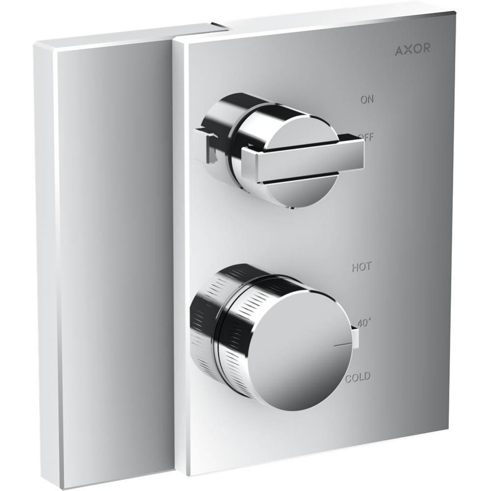 Edge Thermostatic Trim with Volume Control in Chrome