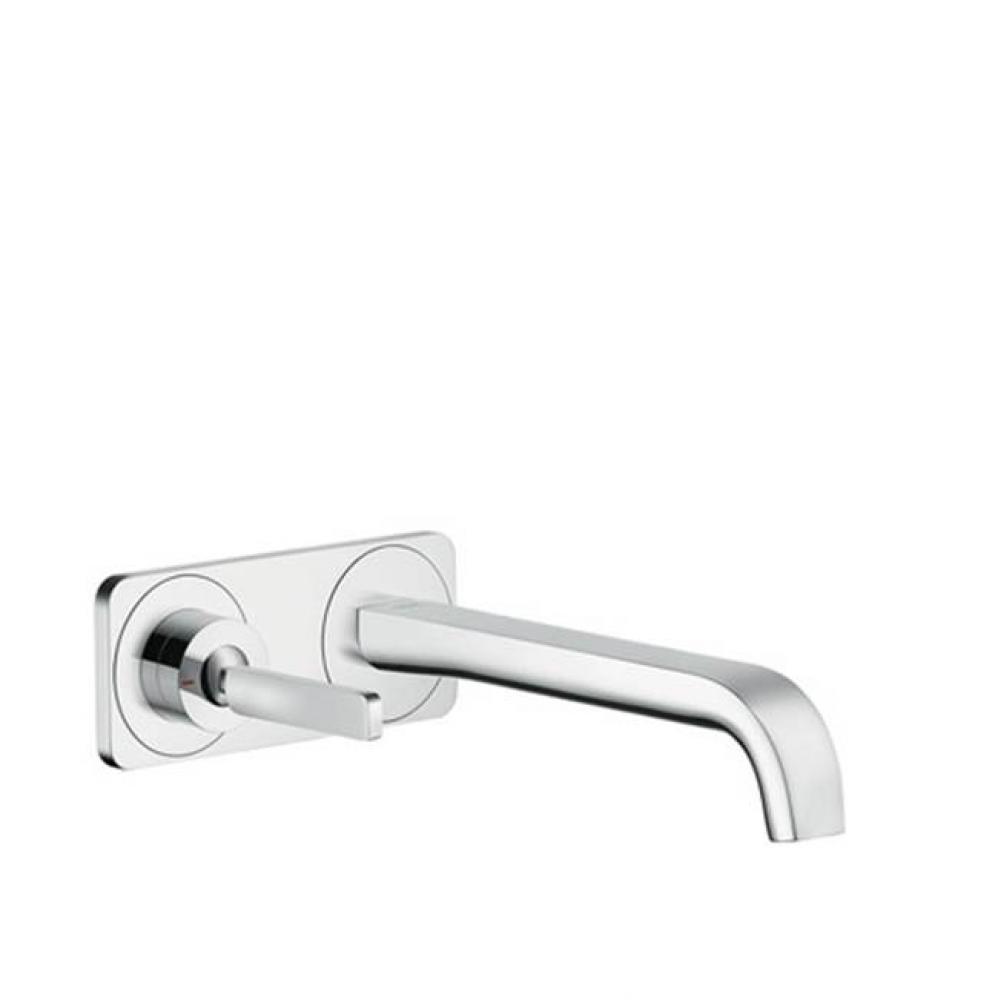 AXOR Citterio E Wall-Mounted Single-Handle Faucet Trim with Base Plate, 1.2 GPM in Chrome