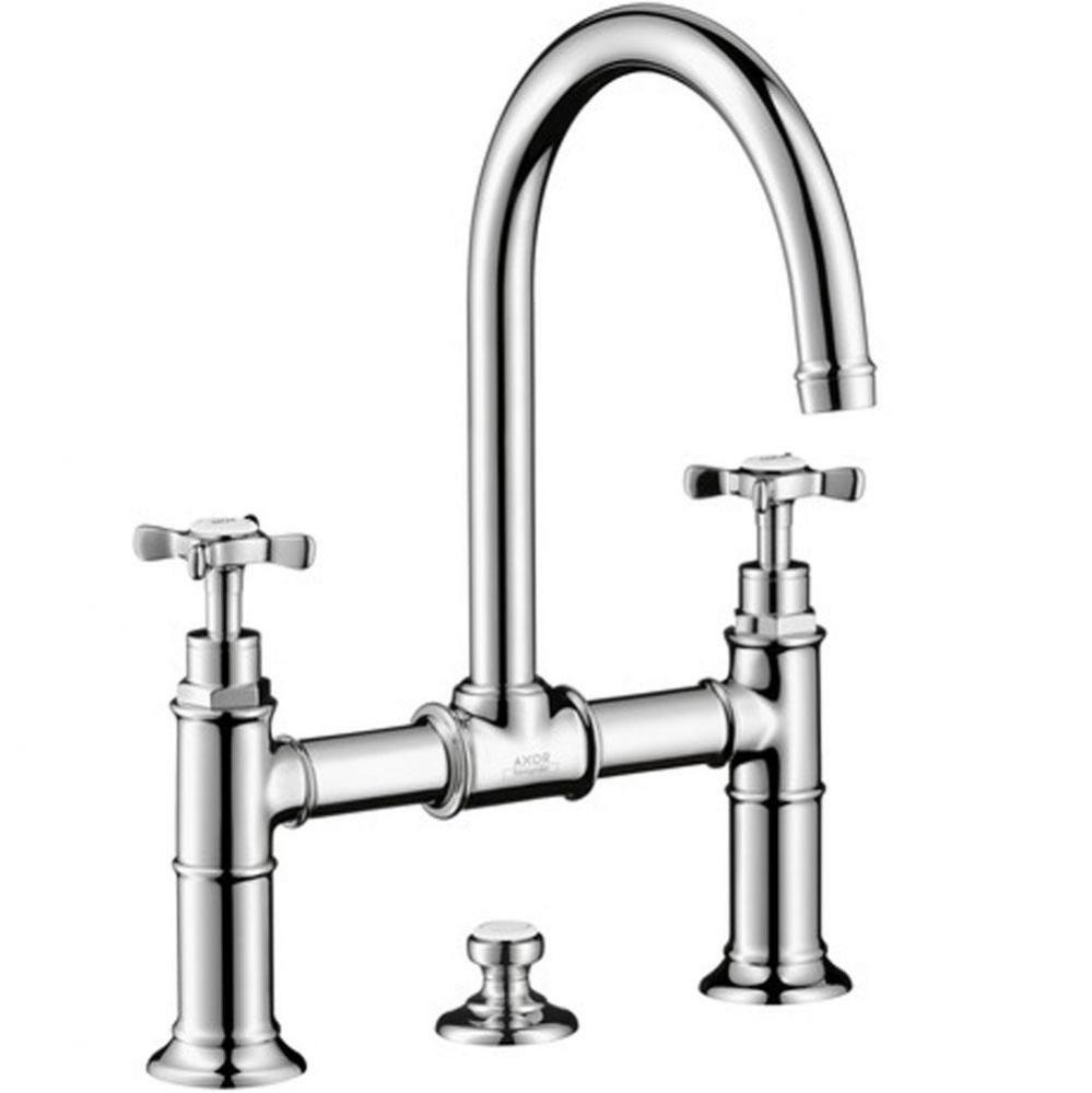 Montreux 2-Handle Faucet 220 with Cross Handles and Pop-Up Drain, 1.2 GPM in Chrome