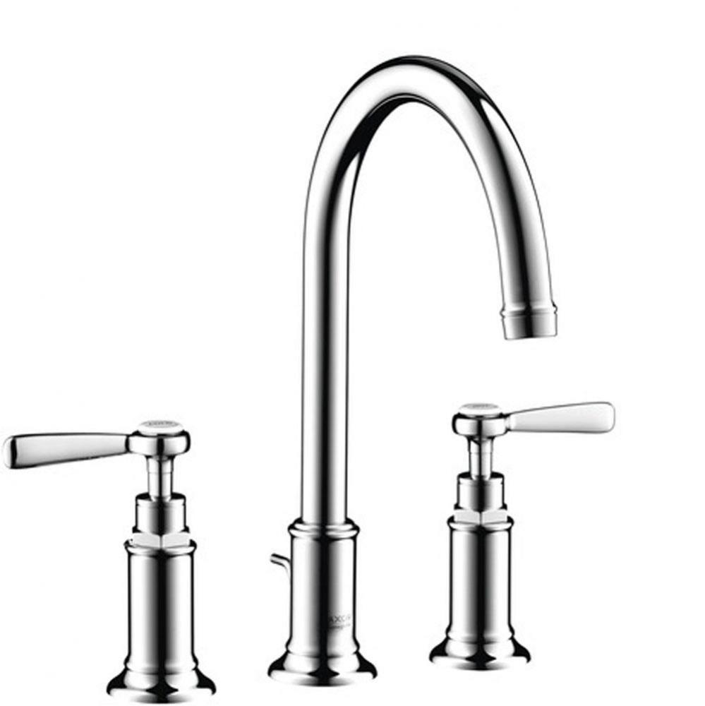 AXOR Montreux Widespread Faucet 180 with Lever Handles and Pop-Up Drain, 1.2 GPM in Chrome