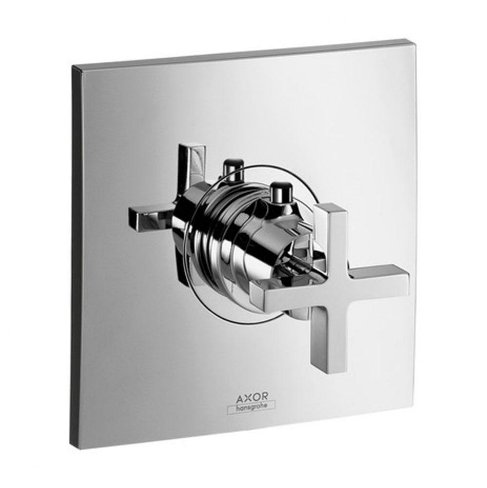 AXOR Citterio Thermostatic Trim with Cross Handle in Chrome