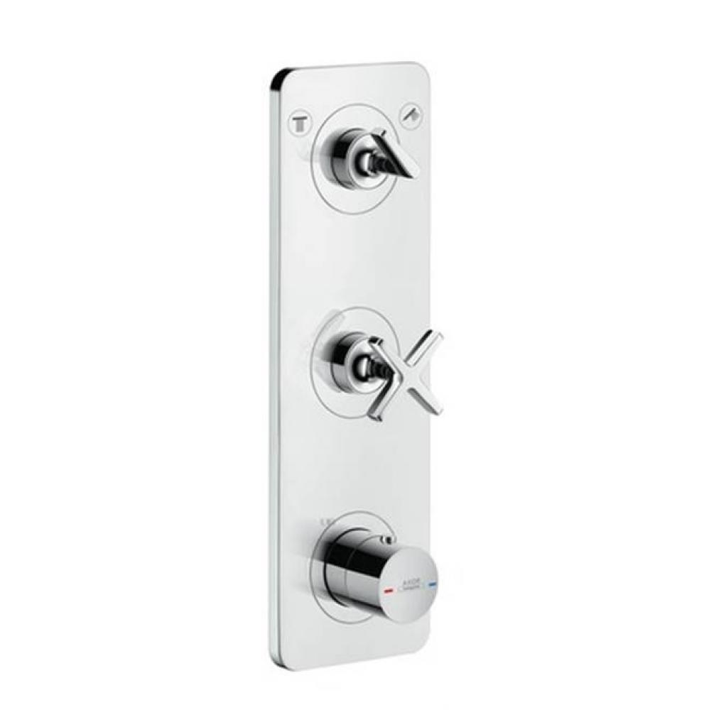 AXOR Citterio E Thermostatic Module Trim 15'' x 5'' for 2 Functions in Chrome
