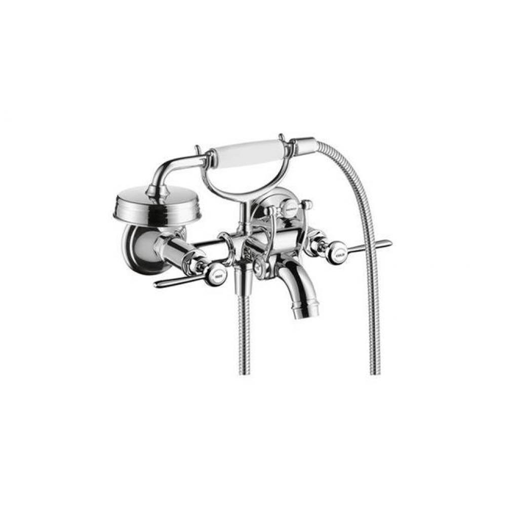 AXOR Montreux 2-Handle Wall-Mounted Tub Filler with Lever Handles and 1.8 GPM Handshower in Chrome