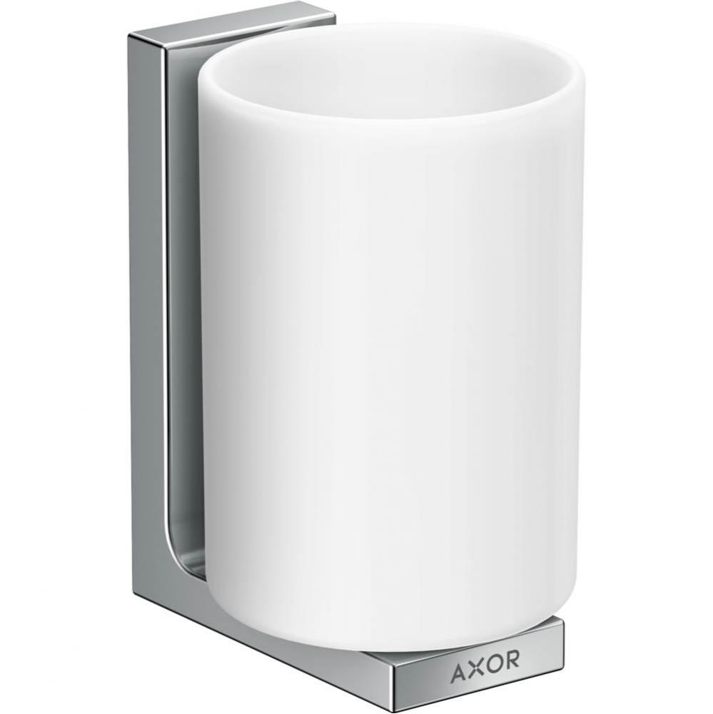 AXOR Universal Rectangular  Toothbrush Tumbler in Chrome