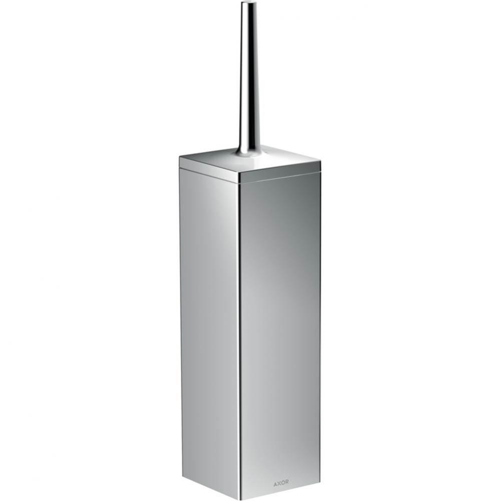 AXOR Universal Rectangular  Toilet Brush Holder, Wall-Mounted in Chrome