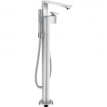 Axor 46440001 - Edge Freestanding Tub Filler Trim with 1.75 GPM Handshower in Chrome