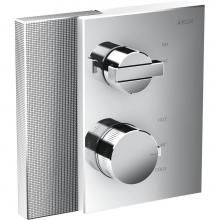 Axor 46751001 - AXOR Edge Thermostatic Trim with Volume Control - Diamond Cut in Chrome