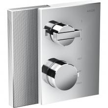 Axor 46761001 - AXOR Edge Thermostatic Trim with Volume Control and Diverter - Diamond Cut in Chrome