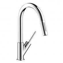 Axor 10824001 - AXOR Starck Prep Kitchen Faucet 2-Spray Pull-Down, 1.75 GPM in Chrome