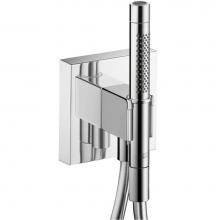 Axor 12626001 - Starck Organic Handshower Holder with Outlet 5'' x 5'' with Handshower, 2.0 GP