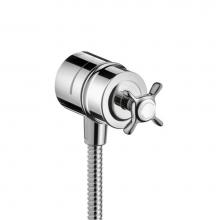 Axor 16882001 - AXOR Montreux Wall Outlet with Check Valves and Volume Control, Cross Handle in Chrome