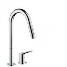 Axor 34822001 - AXOR Citterio M 2-Hole Single-Handle Kitchen Faucet 2-Spray Pull-Down, 1.75 GPM in Chrome