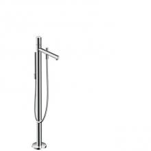 Axor 45416001 - AXOR Uno Freestanding Tub Filler Trim with Zero Handle and 1.75 GPM Handshower in Chrome