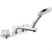 Axor 11446001 - AXOR Urquiola 4-Hole Roman Tub Set Trim with 1.75 GPM Handshower in Chrome