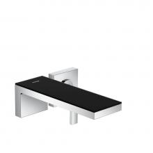 Axor 47060601 - AXOR MyEdition Wall-Mounted Single-Handle Faucet Trim, 1.2 GPM in Chrome / Black Glass