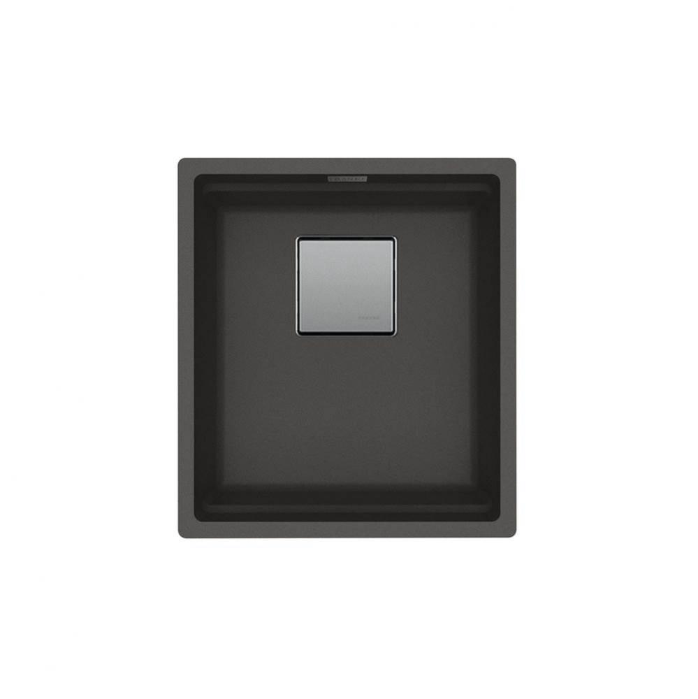 Franke Peak  16.1-in. x 18.1-in. Fragranite Undermount Single Bowl Kitchen Sink in Slate Grey