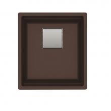 Franke PKG11014MOC - Peak  16.1-in. x 18.1-in. Granite Undermount Single Bowl Kitchen Sink in Mocha