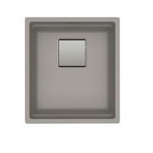 Franke PKG11014SHG - Franke Peak  16.1-in. x 18.1-in. Fragranite Undermount Single Bowl Kitchen Sink in Stone Grey