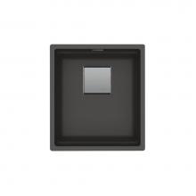 Franke PKG11014SLG - Franke Peak  16.1-in. x 18.1-in. Fragranite Undermount Single Bowl Kitchen Sink in Slate Grey