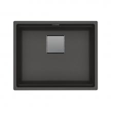 Franke PKG11020SLG - Peak 22.1-in. x 18.1-in. Granite Undermount Single Bowl Kitchen Sink in Slate Grey