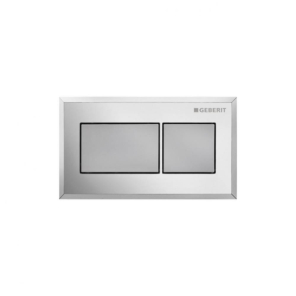 Geberit remote flush actuation, square design, pneumatic, for dual flush, for Sigma concealed cist