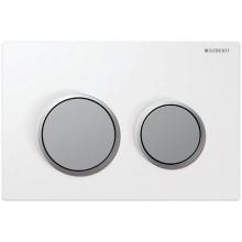 Geberit 115.085.KL.1 - Geberit actuator plate Omega20 for dual flush: white / matt chrome / matt chrome