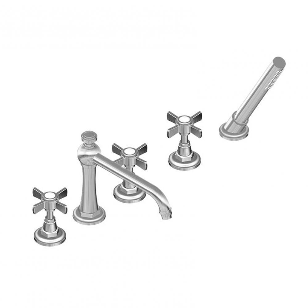 Camden Roman Tub Set w/Handshower w/Cross Handle (Rough and Trim)