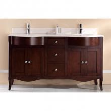 Tidal Bath BELC-606000-AW - Bella 60'' double-sink vanity set