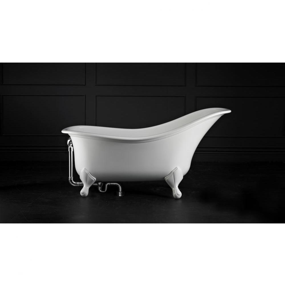 Drayton freestanding slipper tub with overflow. Aged Bronze