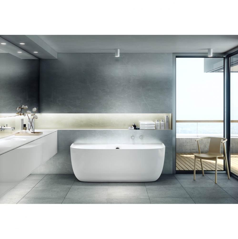 Eldon freestanding ''back to wall'' bath with