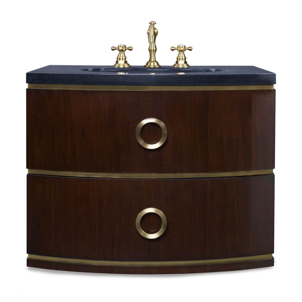 Cirque Wall Sink Chest - Dark Walnut