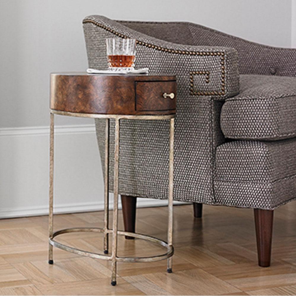 French Key Accent Table - Burl /