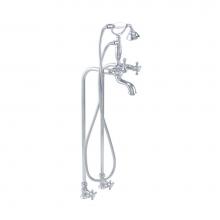 California Faucets 1503-D-CBALL.FR-BLKN - Deluxe Floor Mount ''telephone'' Set With Customer Specified Handles