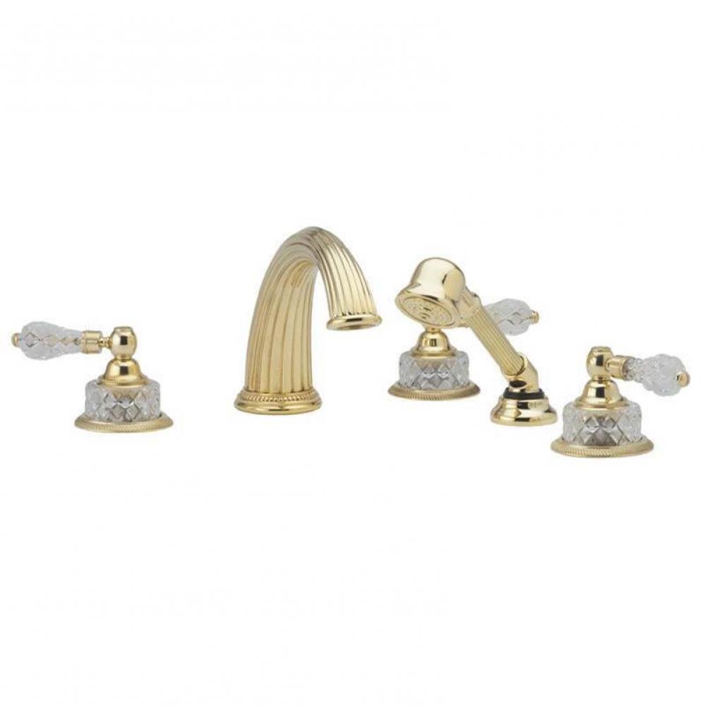 REGENT CUT CRYSTAL Deck Tub Set with Hand Shower K2181P1