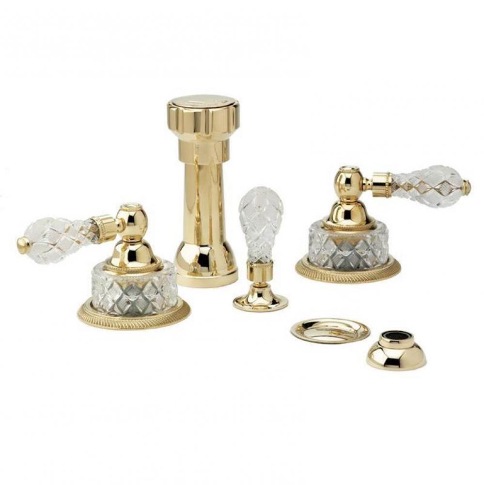 REGENT CUT CRYSTAL Four Hole Bidet Set K4181