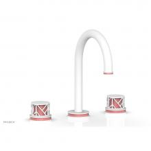 Phylrich 222-01-045X045 - JOLIE Widespread Faucet - Round Handles with ''Pink'' Accents 222-01