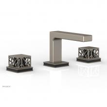 Phylrich 222-02/15AX041 - Pewter Jolie Widespread Lavatory Faucet With Rectangular Low Spout, Square Cutaway Handles, And Bl