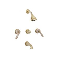 Phylrich K2338D-SF2 - VALENCIA Three Handle ''Beige Marble'' Tub and Shower Set K2338D