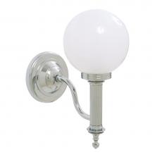 Valsan 30954CR - Ibis Bathroom Wall Light Chrome Finish With Glass Ball Shade