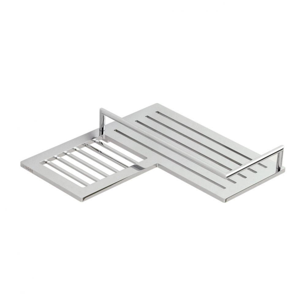 Combination Corner Shower Shelf - Left