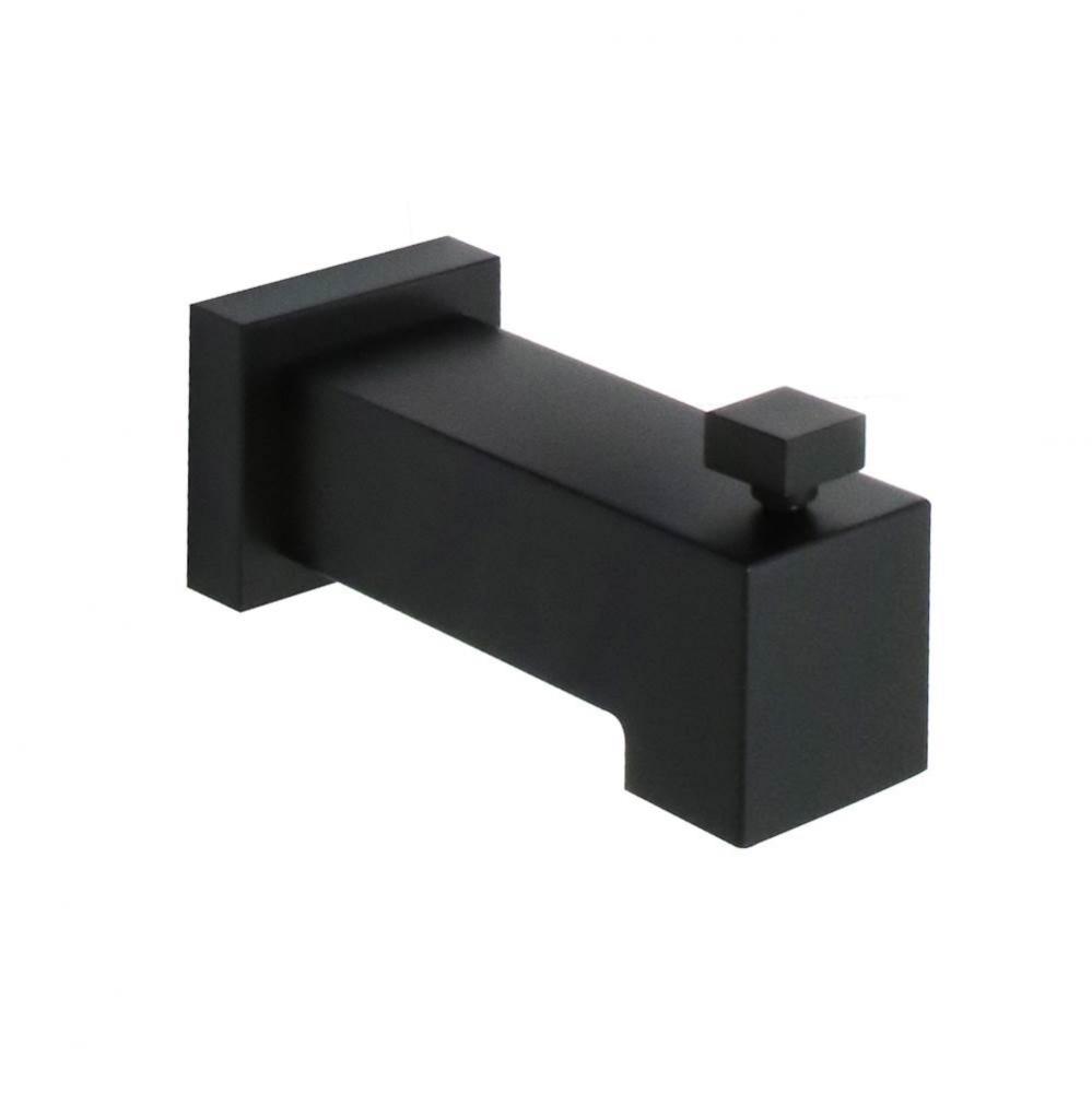 Sq Tub Spout W/ Div, Matte Black