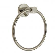 Huntington Brass Y1480214 - Euro Towel Ring In Pvd Polishednickel Finish