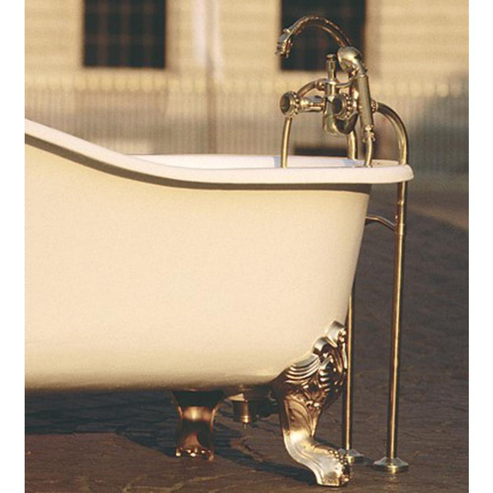 ''Pompadour'' Free Standing Adduction Pipes in Polished Brass