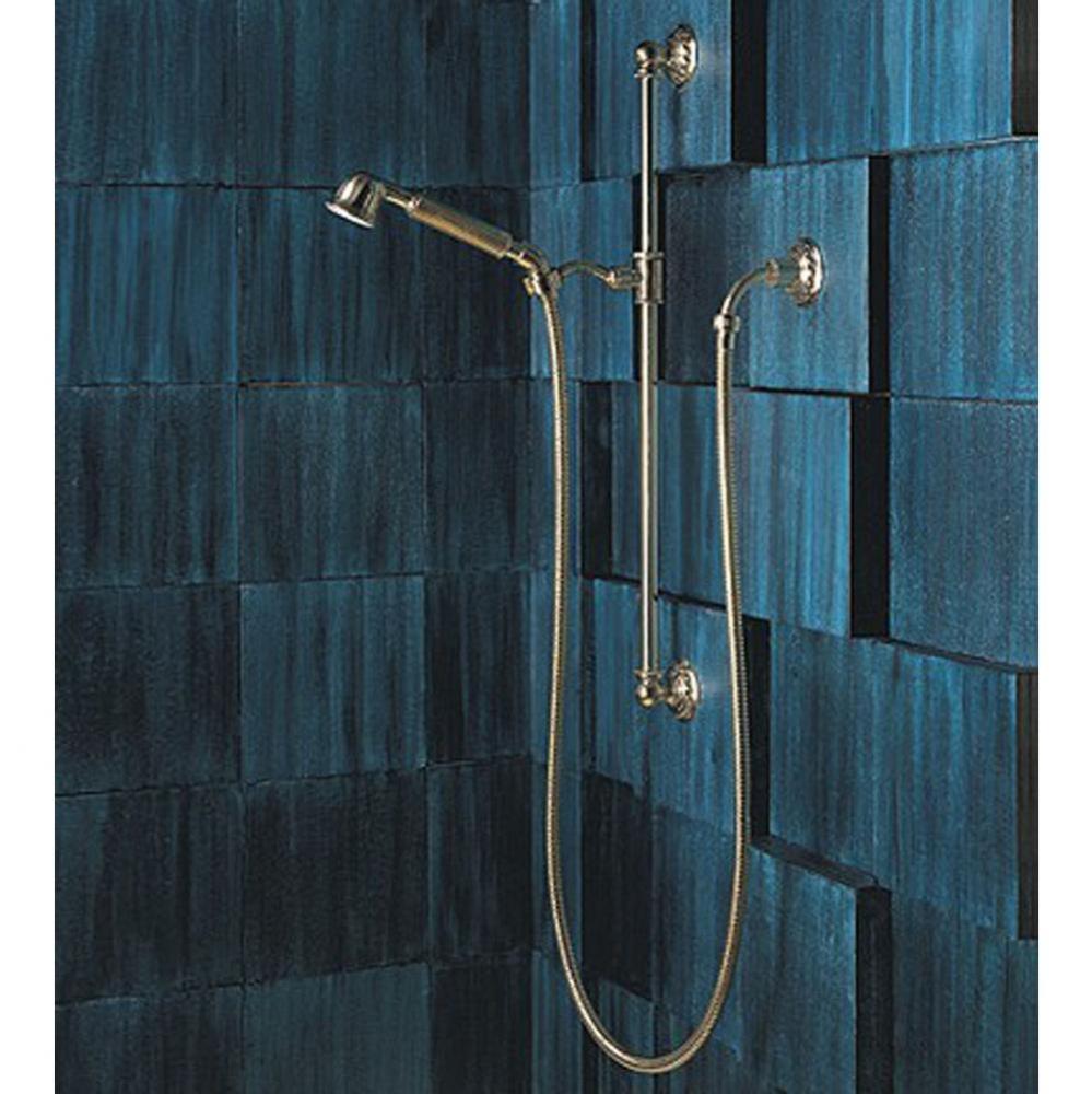 ''Pompadour'' Shower Combination on Sliding Bar with 1/2'' Wall Elbo