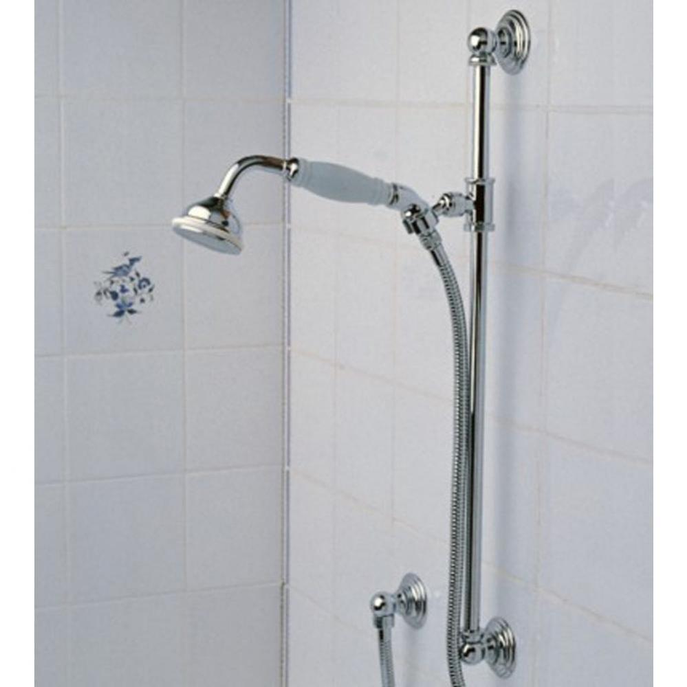 ''Royale'' Slide Bar with Personal Hand Shower and Wall Elbow in Weathered Bra