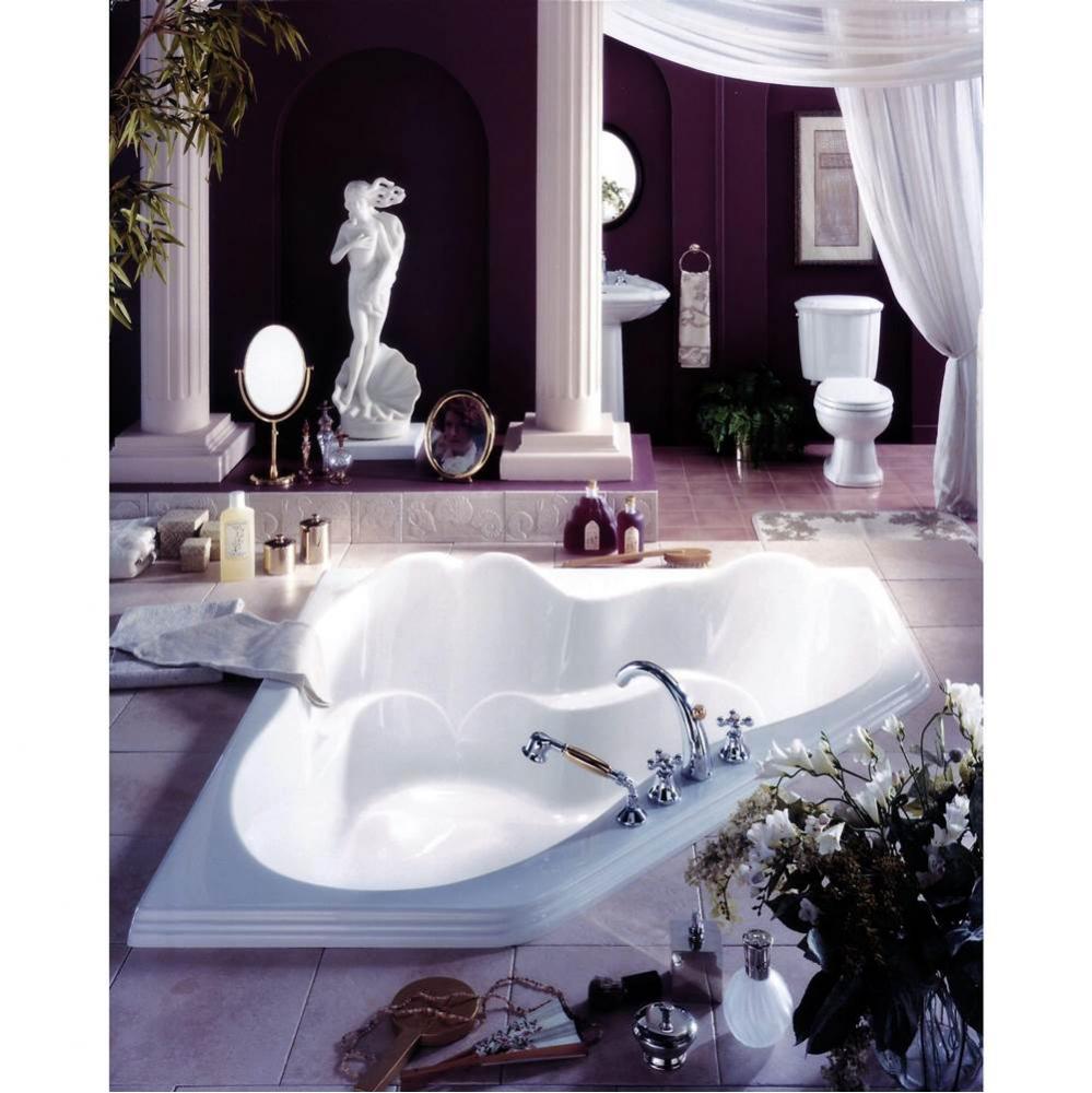 Ariane 6060 Acrylic Corner Center Drain Bathtub in White