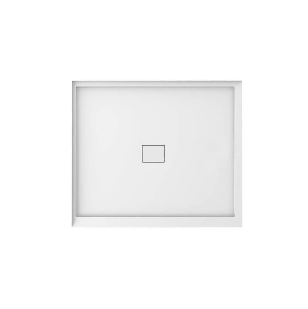 Cache 3642 Acrylic Left Corner Shower Base in White with Center Drain