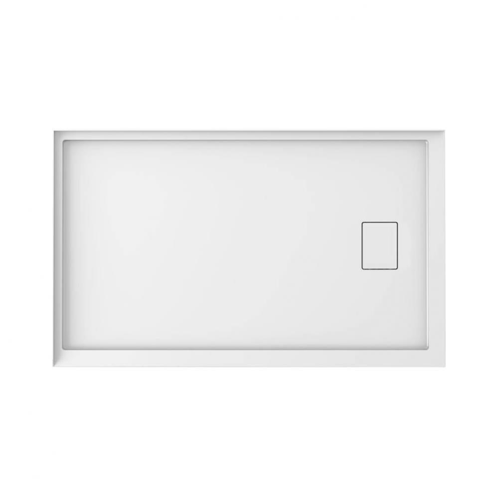 Cache 3260 Acrylic Left Corner Shower Base in White with Left Drain