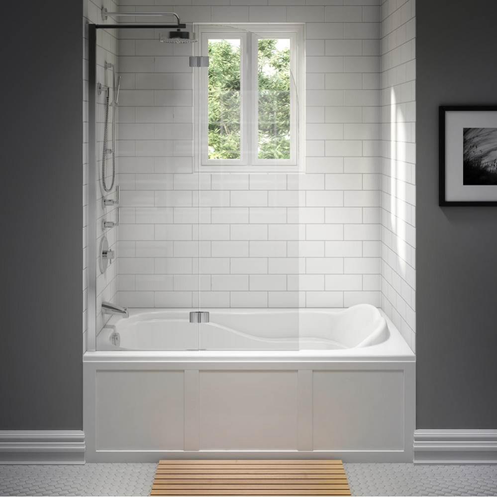 Delight 6036 IF Acrylic Alcove Left Drain Bathtub in White